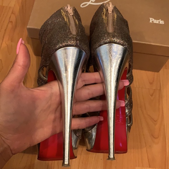 Christian Louboutin glitter gladiator 150 - Picture 3 of 8